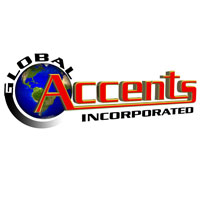 Logo for Global Accents, translation company