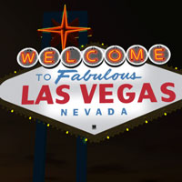 Las Vegas sign fly around