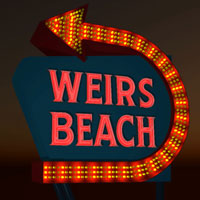 Weirs Beach sign animated